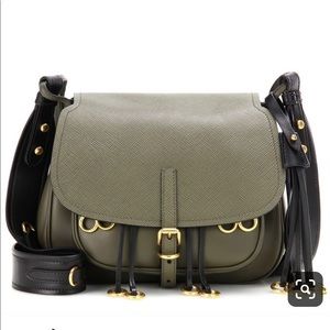 Prada cross body military green runway collection